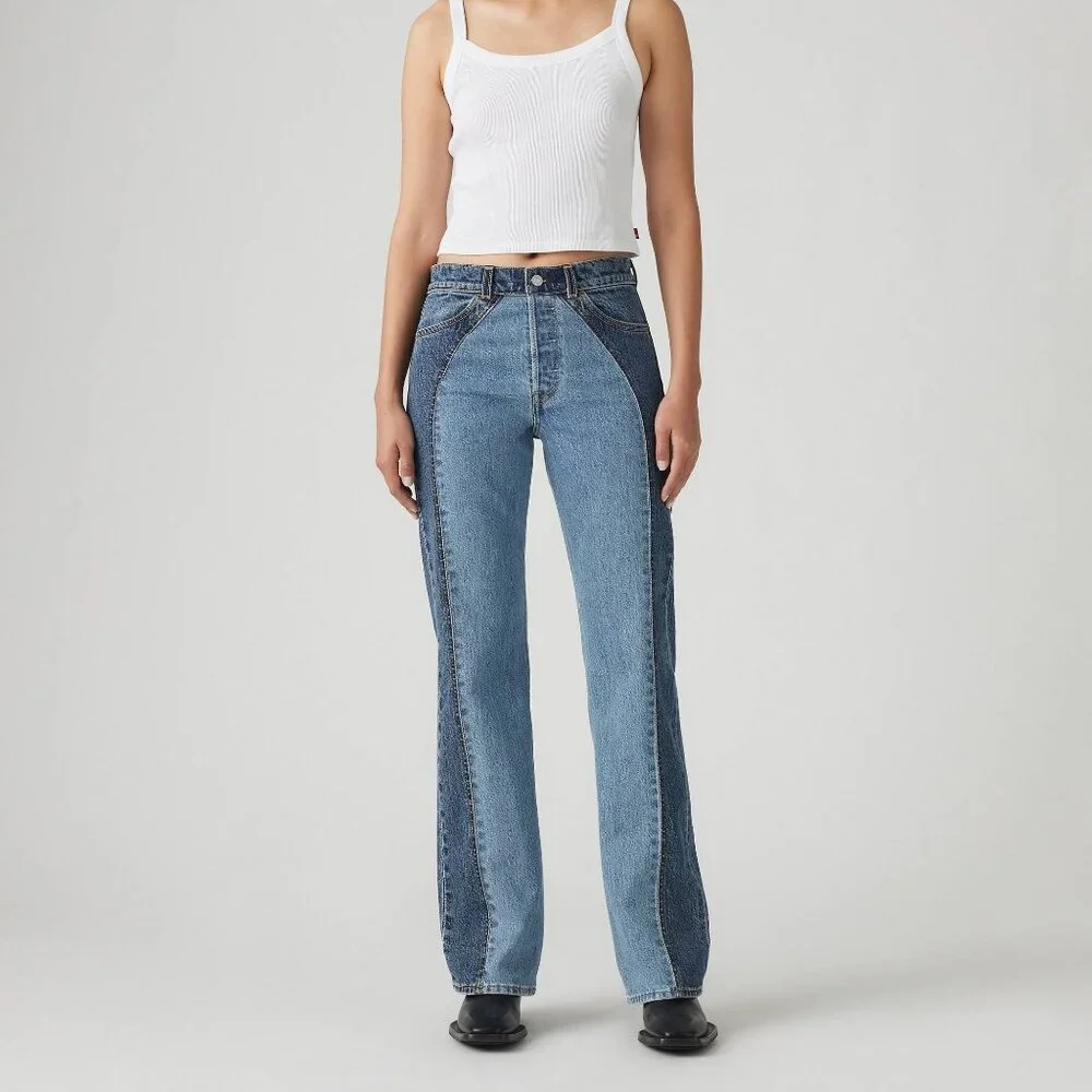 Levi_s Wedgie Bootcut Western Women_s Jeans Color Practically Pieced - Picture 1 of 4